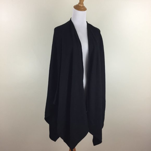 NWT ISABEL by Ingrid & Isabel Maternity Black Cozy Shawl Knit Open Cardigan O/S - Picture 4 of 7